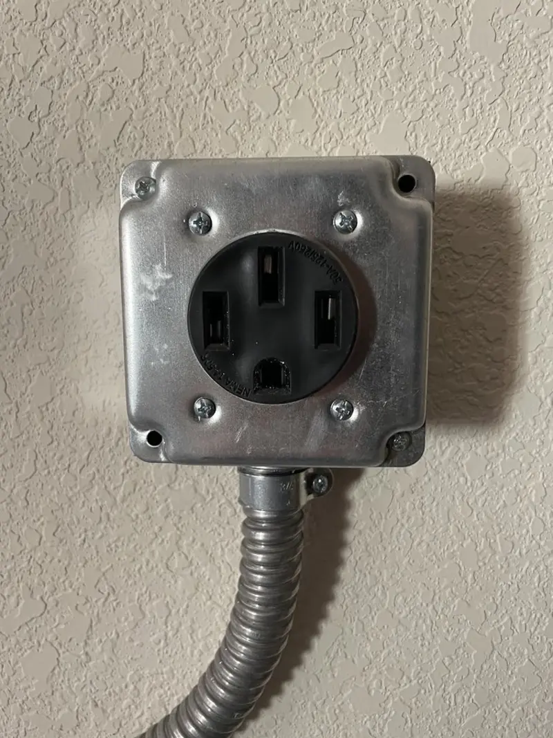 NEMA 14-50 outlet installed for Electrical Panel Upgrade in Los Angeles